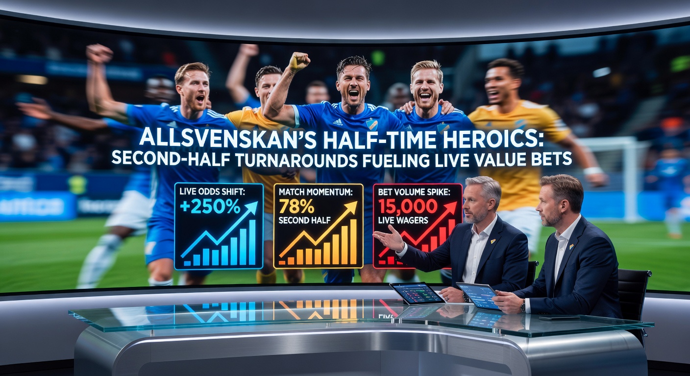 Allsvenskan halftime tactics board, illustrating coach adjustments leading to second-half goals