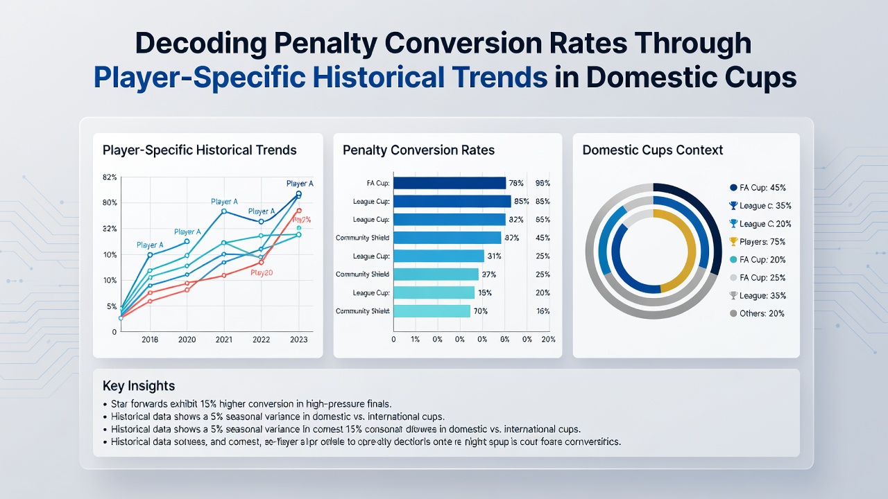 Infographic showing player-specific penalty trends across various domestic cup competitions