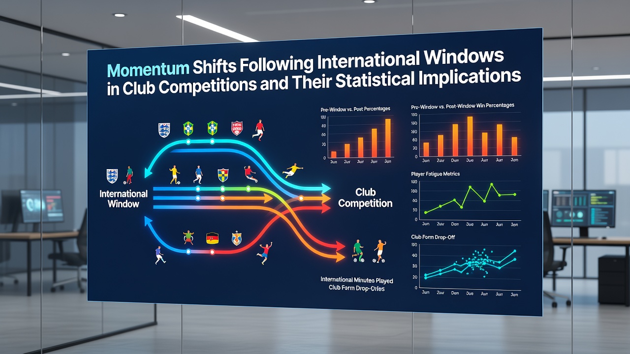 Statistical charts displaying post-international window performance trends in club football