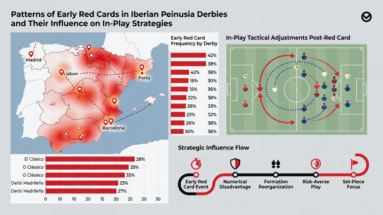 Tactical shifts and betting market reactions following early dismissals in Portuguese and Spanish derbies