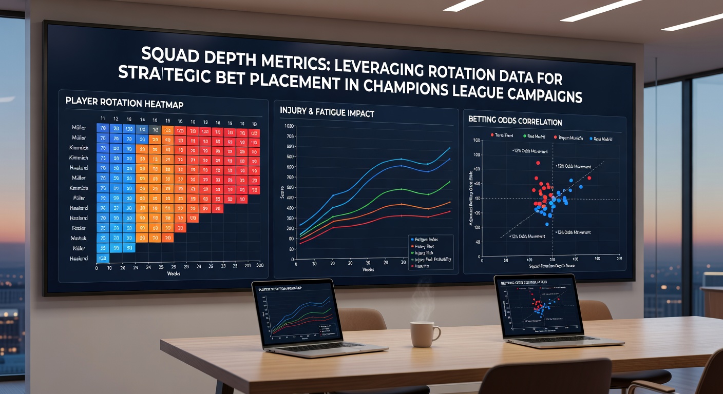 Visualization of player rotation impacts on Champions League match statistics